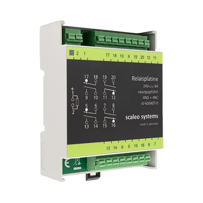 Sicherheits-Relaisplatine im Hutschienen Gehäuse
