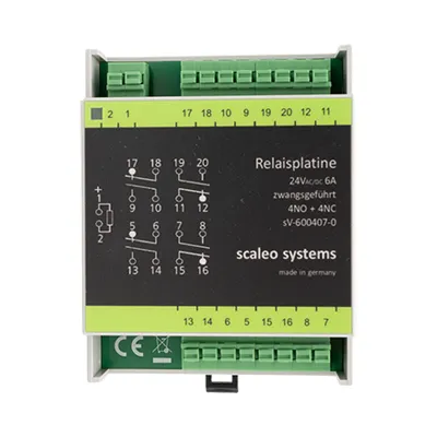 Sicherheits-Relaisplatine im Hutschienen Gehäuse