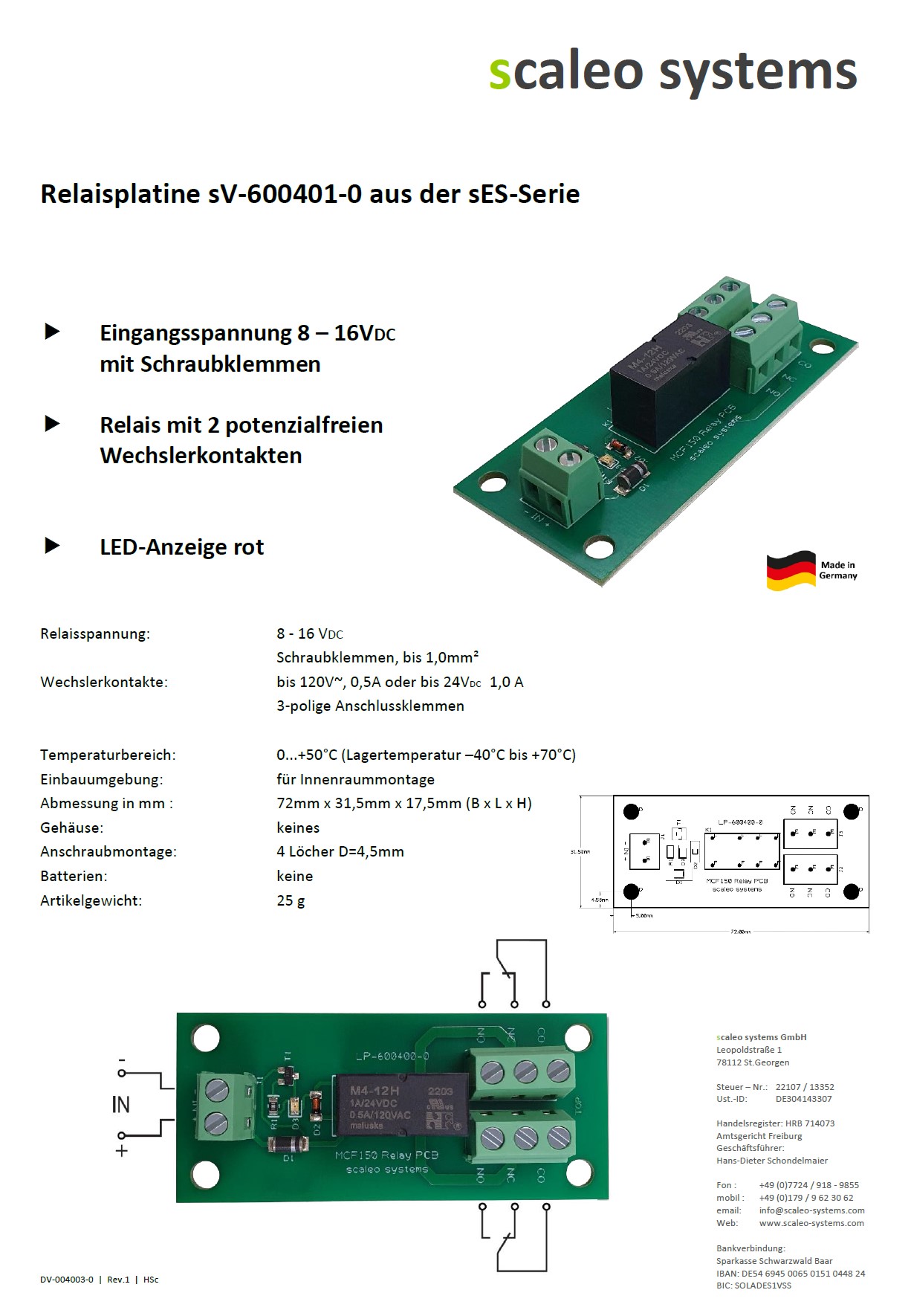 Kleinsignal Relaisplatine