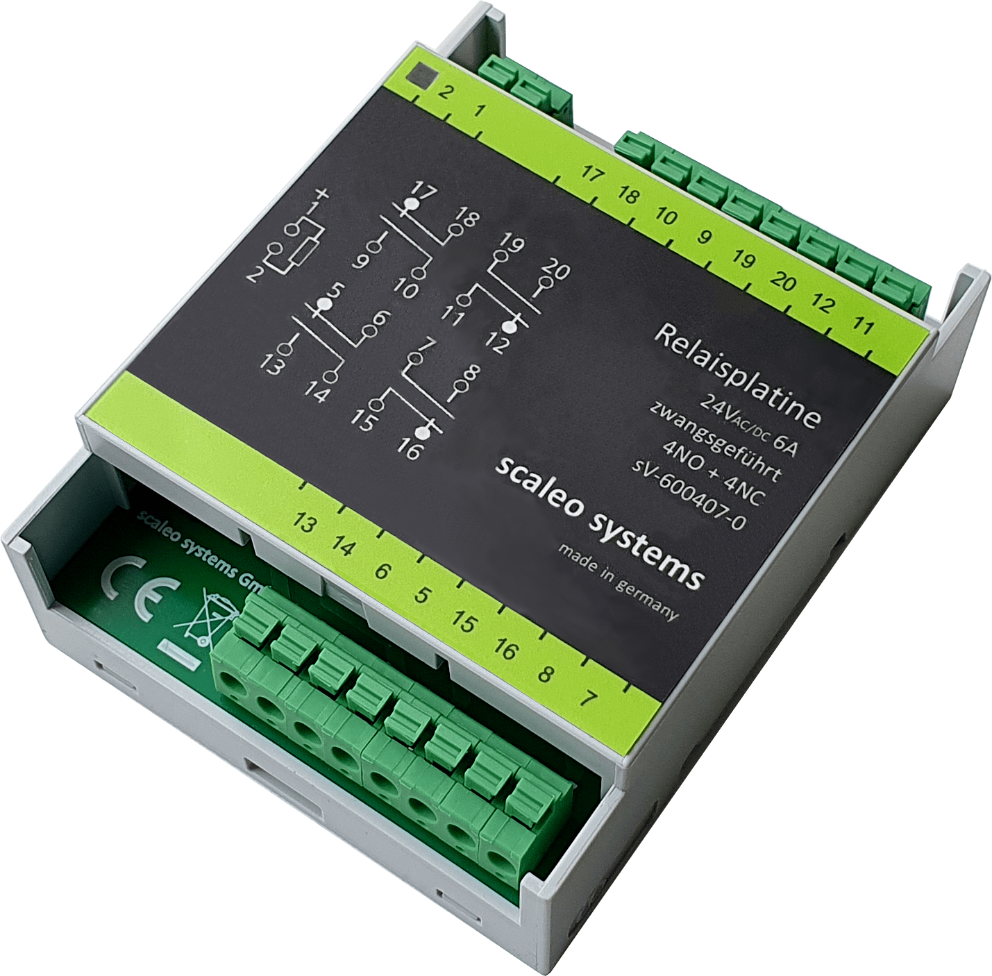 Relaisplatine Panasonic in DIN / Hutschienen Gehäuse